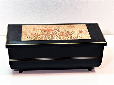 art of chokin music box metal|Vintage Japan Art of Chokin Etched Musical Jewelry Box Metal.